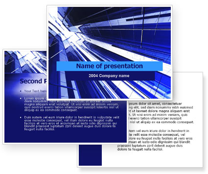 powerpoint backgrounds free blue. Blue Skyscrapers PowerPoint