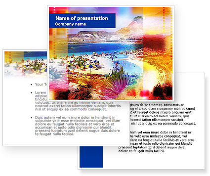 beautiful backgrounds for ppt. Resort Beach PowerPoint Template, Resort Beach Background for PowerPoint 