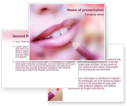 beautiful backgrounds for ppt. Beautiful Lips PowerPoint Template, Beautiful Lips Background for PowerPoint 