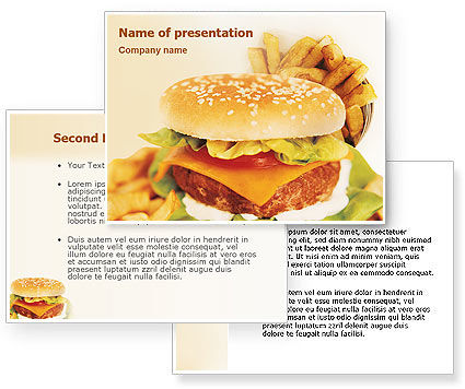 powerpoint templates food. Fast Food PowerPoint Template