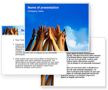 Children Hands PowerPoint Template, Children Hands Background for PowerPoint