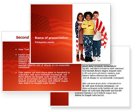 powerpoint templates children. American Children PowerPoint