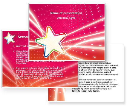 Stars Background Powerpoint. Disco Star PowerPoint Template