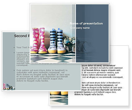 powerpoint templates for kids. Kids Shoes PowerPoint Templates