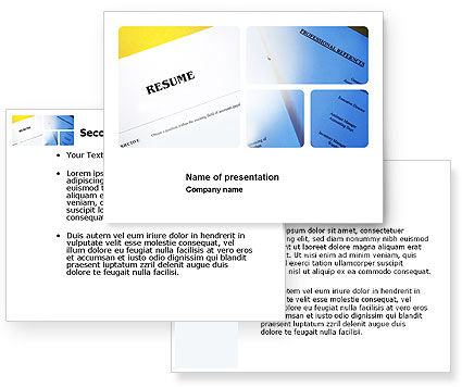 Resume PowerPoint Template, Resume Background for PowerPoint Presentation.