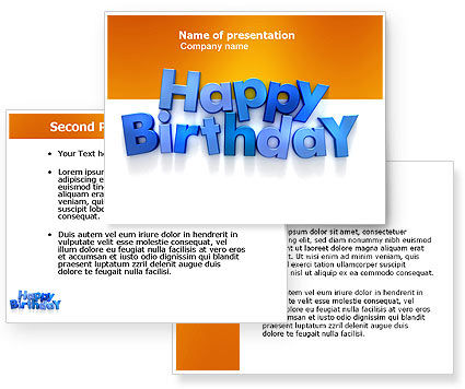Happy Birthday PowerPoint Template, Happy Birthday Background for PowerPoint 