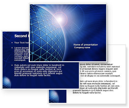 powerpoint templates blue. Blue Sphere PowerPoint