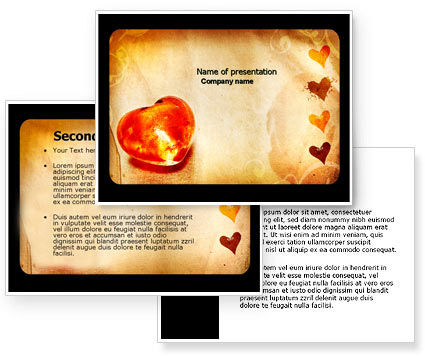 Valentines Day Card PowerPoint Template, Valentines Day Card Background for 