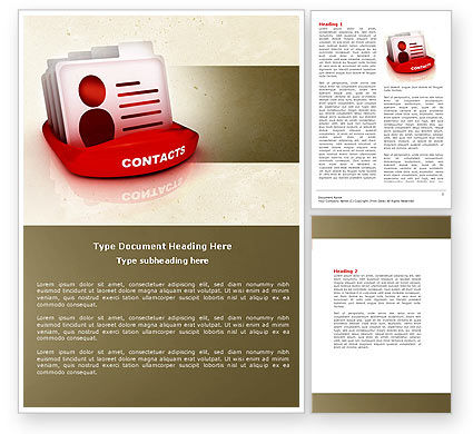 contact list template. Contacts List Word Template #