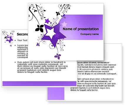 Stars Background Powerpoint. Violet Stars PowerPoint