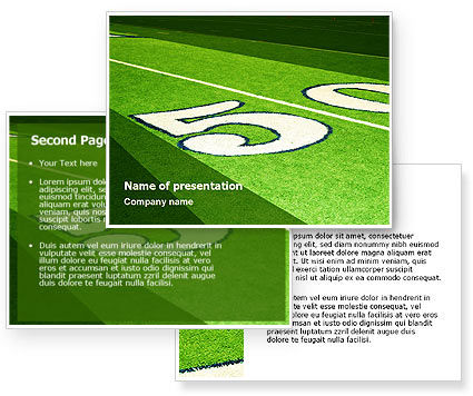 American Football Field PowerPoint Template, American Football Field 