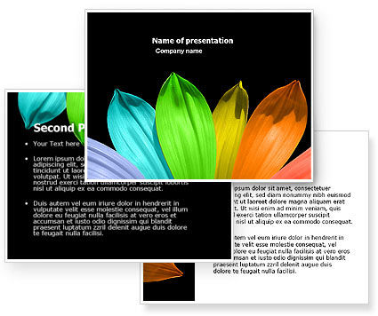 powerpoint backgrounds flowers. Seven Color Flower PowerPoint