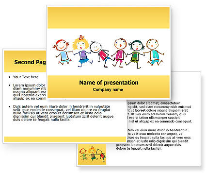 Funny Kids PowerPoint Template, Funny Kids Background for PowerPoint 