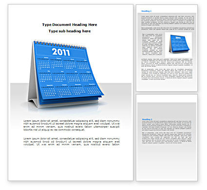 2011 Calendar Word Template #08321