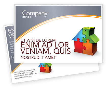 real estate brochure template. Real Estate Property Postcard