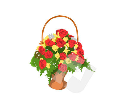 flowers clip art. Basket of Flowers Clipart #